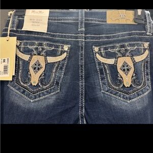 Nwt Miss me Chloe Boot Steer skull jeans Sz 29, 30 & 31
